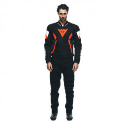 GIACCA AVRO 5 TEX JACKET BLACK RED-FLUO WHITE | DAINESE