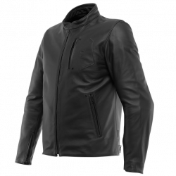 GIACCA FULCRO LEATHER JACKET BLACK | DAINESE