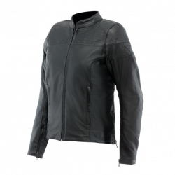 GIACCA ITENERE LEATHER JACKET WOMAN BLACK| DAINESE