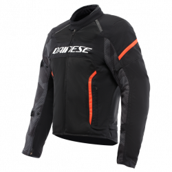 GIACCA AIR FRAME 3 TEX JACKET BLACK BLACK RED-FLUO | DAINESE