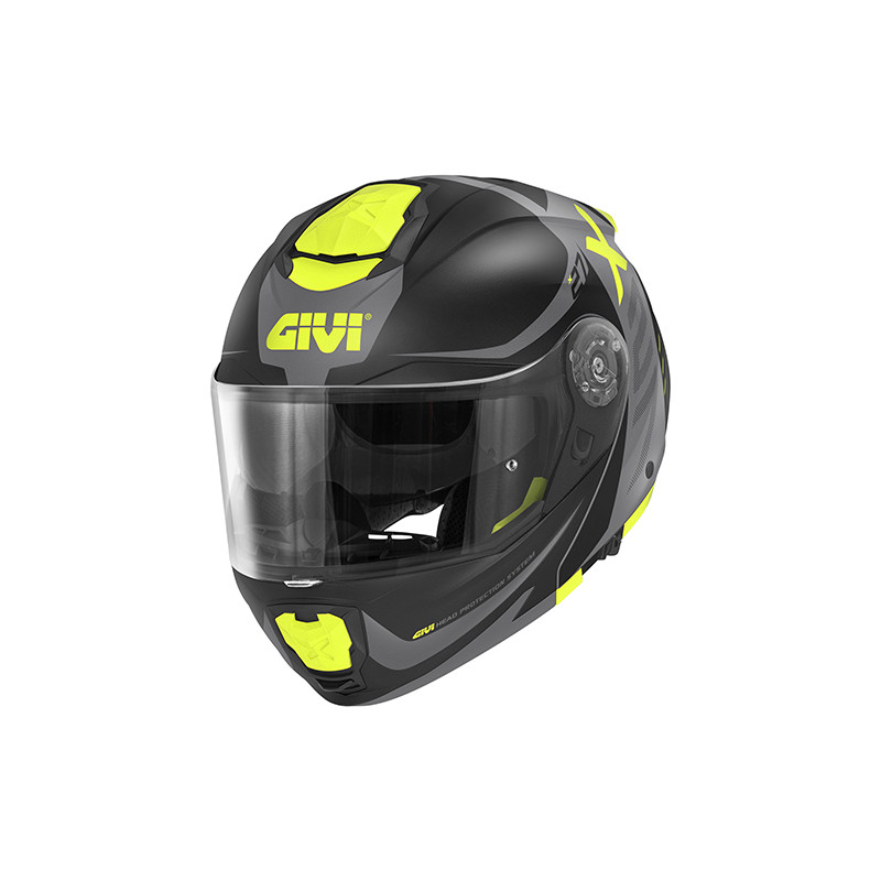 CASCO MODULARE X27 DIMENSION NERO TITANIO GIALLO  | GIVI