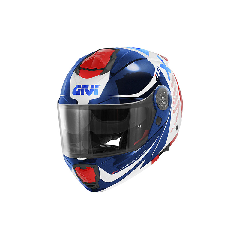 CASCO MODULARE X27 SECTOR BIANCO BLU GIALLO  | GIVI