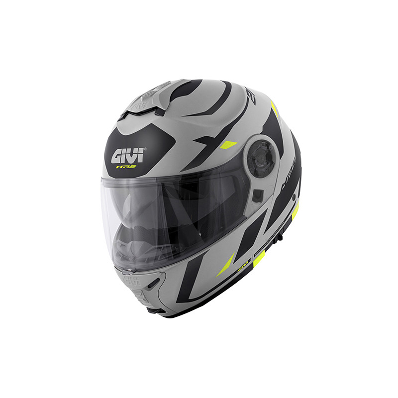 CASCO MOD X21 EVO NUMBER GRIGIO OPACO NERO GIALLO | GIVI