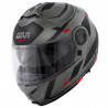 CASCO MOD X21 EVO NUMBER TITANIO NERO ROSSO | GIVI