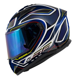 CASCO INTEGRALE KV56F NEON  NERO LUCIDO BLU | KAPPA