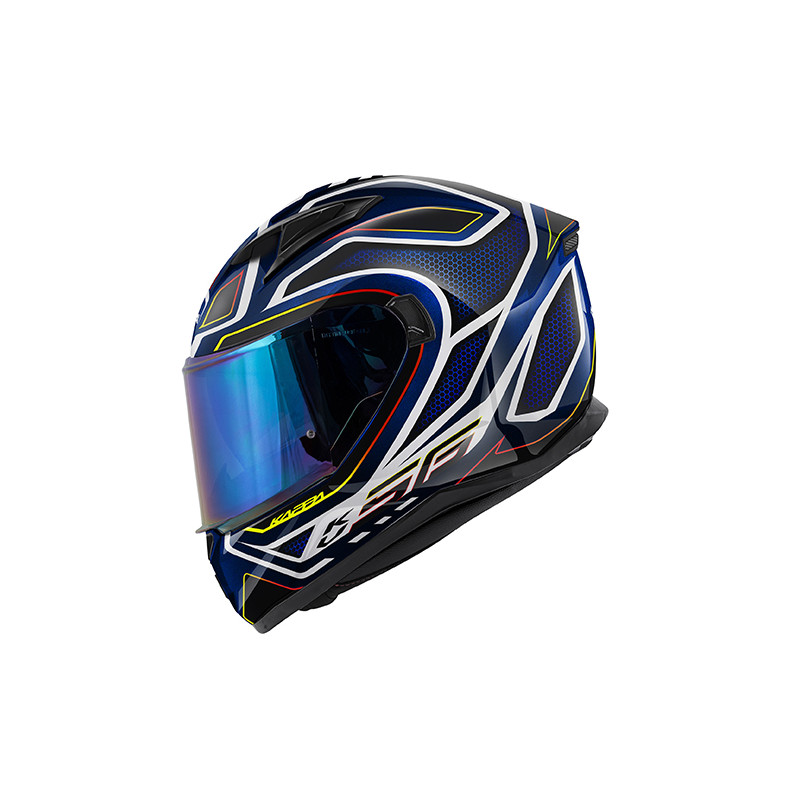 CASCO INTEGRALE KV56F NEON  NERO LUCIDO BLU | KAPPA