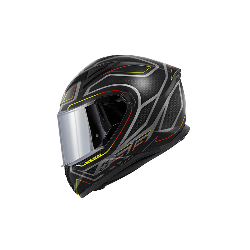 CASCO INTEGRALE KV56F NEON  NERO OPACO ROSSO | KAPPA