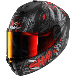 CASCO INTEGRALE SPARTAN RS SHAYTAN MAT BLACK RED...