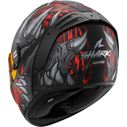 CASCO INTEGRALE SPARTAN RS SHAYTAN MAT BLACK RED ANTHRACITE | SHARK HELMETS