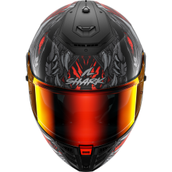 CASCO INTEGRALE SPARTAN RS SHAYTAN MAT BLACK RED ANTHRACITE | SHARK HELMETS