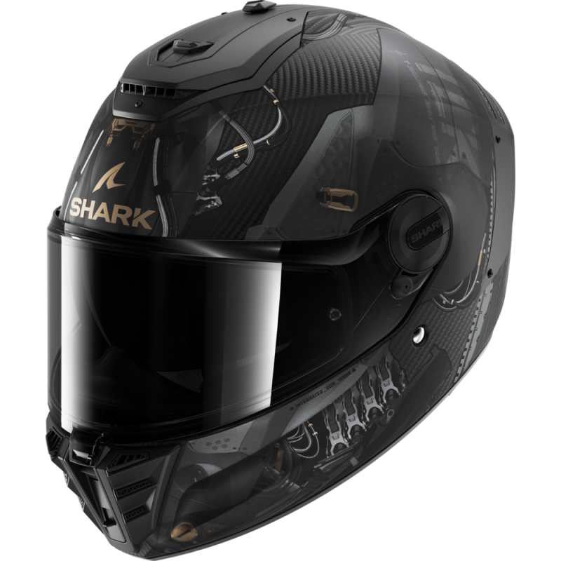 CASCO INTEGRALE SPARTAN RS CARBON XBOT MAT CARBON ANTHRACITE CUPPER | SHARK HELMETS