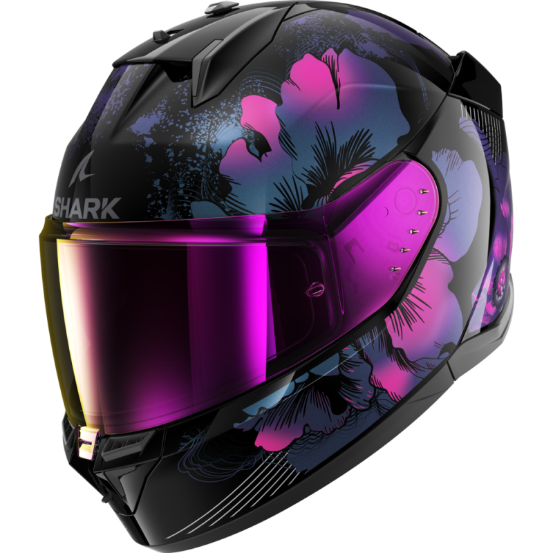 CASCO INTEGRALE D-SKWAL 3 MAYFER BLACK VIOLET GLITTER | SHARK HELMETS