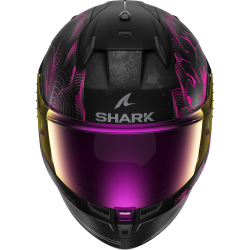 CASCO INTEGRALE D-SKWAL 3 MAYFER MAT BLACK VIOLET ANTHRACITE | SHARK HELMETS