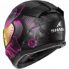 CASCO INTEGRALE D-SKWAL 3 MAYFER MAT BLACK VIOLET ANTHRACITE | SHARK HELMETS