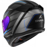 CASCO INTEGRALE D-SKWAL 3 SIZLER MAT  BLACK ANTHRACITE BLUE | SHARK HELMETS