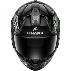 CASCO INTEGRALE RIDILL 2 MOLOKAI BLACK SILVER GREEN | SHARK HELMETS