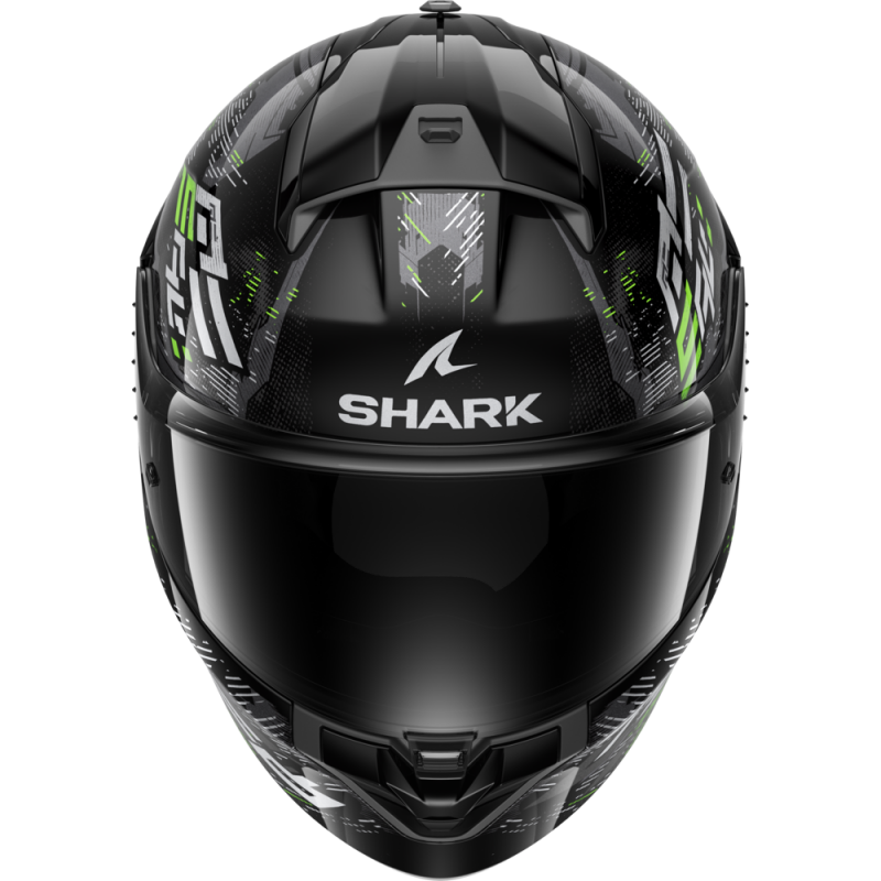 CASCO INTEGRALE RIDILL 2 MOLOKAI BLACK SILVER GREEN | SHARK HELMETS