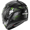 CASCO INTEGRALE RIDILL 2 MOLOKAI BLACK SILVER GREEN | SHARK HELMETS