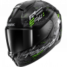 CASCO INTEGRALE RIDILL 2 MOLOKAI BLACK SILVER GREEN | SHARK HELMETS