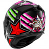 CASCO INTEGRALE SPARTAN GT CARBON REDDING CARBON RED GREEN | SHARK HELMETS