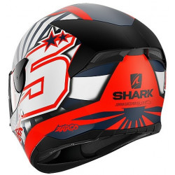 CASCO INTEGRALE D-SKWAL 2 ZARCO 2019 MAT  ORANGE WHITE BLUE | SHARK HELMETS