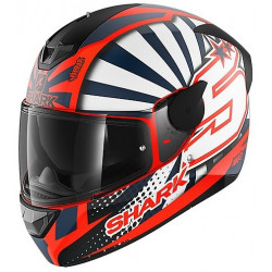 CASCO INTEGRALE D-SKWAL 2 ZARCO 2019 MAT  ORANGE WHITE BLUE | SHARK HELMETS