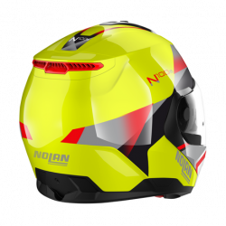 CASCO MODULARE N100-6 PALOMA N-COM 027 LED YELLOW RED - SILVER - BLACK GLOSSY BLACK  | NOLAN