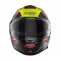 CASCO MODULARE N100-6 PALOMA N-COM 027 LED YELLOW RED - SILVER - BLACK GLOSSY BLACK  | NOLAN