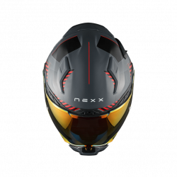 CASCO INTEGRALE X.WST3 FLUENCE GREY RED MT  | NEXX HELMETS