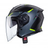 CASCO JET FLYON II BOSS MATT BLACK / GREY / YELLOW FLUO | CABERG