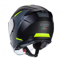 CASCO JET FLYON II BOSS MATT BLACK / GREY / YELLOW FLUO | CABERG