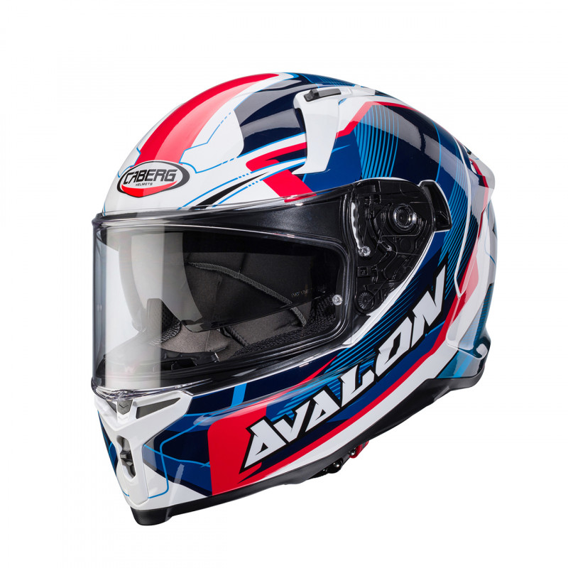 CASCO INTEGRALE AVALON X OPTIC WHITE / BLUE / RED | CABERG