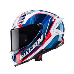 CASCO INTEGRALE AVALON X OPTIC WHITE / BLUE / RED | CABERG