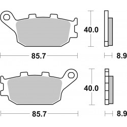 SET PASTIGLIE  SINTER POST. 07HO36SP | BREMBO