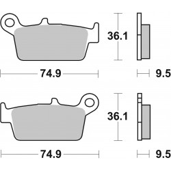 SET PASTIGLIE  OFF ROAD RACING SINTER 07HO26SX | BREMBO