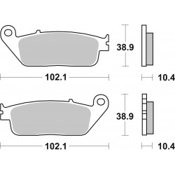 SET PASTIGLIE SCOOTER SINTER 07096XS | BREMBO