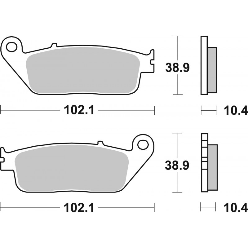 SET PASTIGLIE SCOOTER SINTER 07096XS | BREMBO