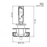 LAMPADINA H1 LED + ALIMENTATORE 16W/2200 LUMENS | MYRA