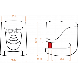 BLOCCADISCO SONORO KS6-FO | KOVIX