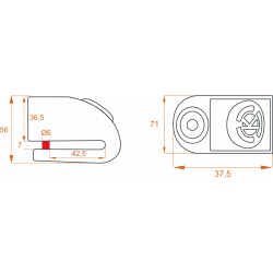 BLOCCADISCO SONORO KD6-FO | KOVIX