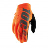 GUANTI 100% BRISKER FLUO ORANGE BLACK  | 100%