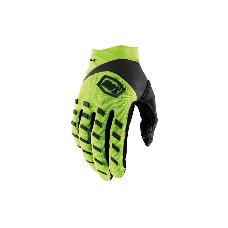 GUANTI 100% AIRMATIC FLUO YELLOW BLACK  | 100%