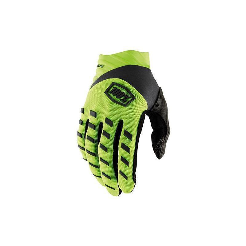 GUANTI 100% AIRMATIC YOUTH FLUO YELLOW BLACK  | 100%