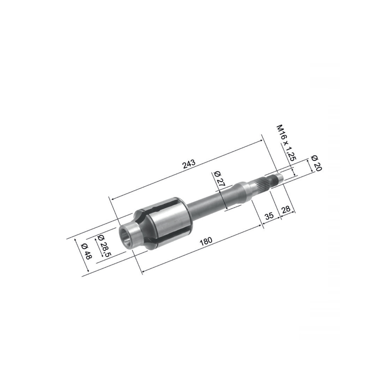 100240120 ALBERO SECONDARIO RMS CLASSIC PIAGGIO VESPA PX COSA 125-150- | RMS