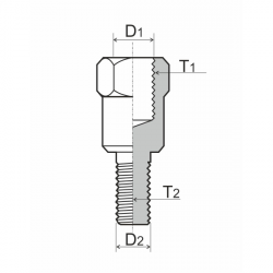 121850060 ADATTATORE SPECCHIETTO RMS M8 DESTRO - M10...