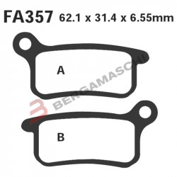 PASTIGLIE FRENO  MESCOLA ORGANICA MOTO CODICE R1235700 | EBC BRAKES | MPN: FA357TT