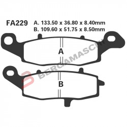 PASTIGLIE FRENO  MESCOLA ORGANICA MOTO CODICE R1222900 | EBC BRAKES