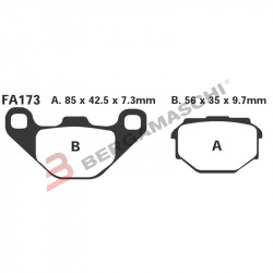 PASTIGLIE FRENO  MESCOLA ORGANICA MOTO CODICE R1217300 | EBC BRAKES | MPN: FA173