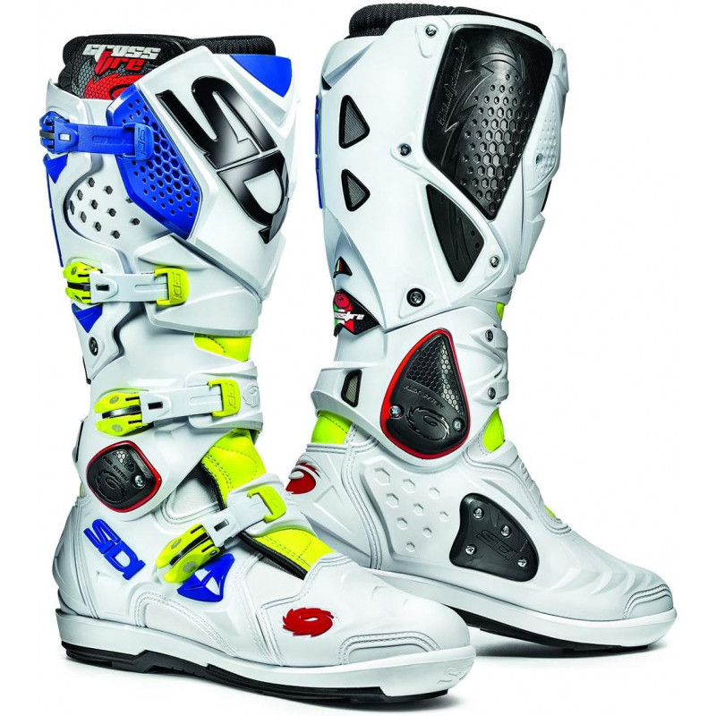 STIVALI CROSSFIRE 2  GIALLO FLUO BIANCO BLUE | SIDI