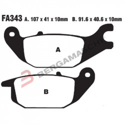 PASTIGLIE SFA YAMAHA TRICITY 125 14-15 POST. | EBC BRAKES